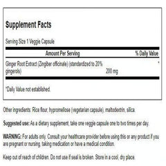 Close-up of Swanson Ginger Root Extract capsules