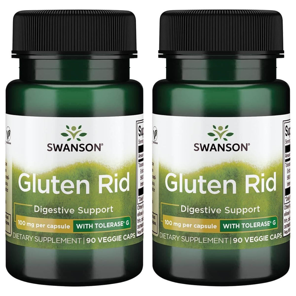 Swanson Gluten Rid with Tolerase G 100 mg 90 Veg Caps - 2 Pack