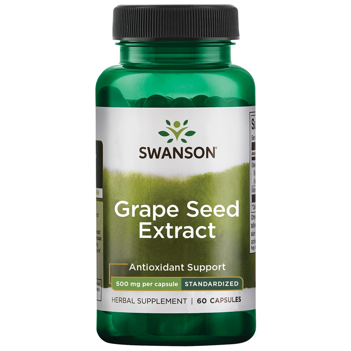 Swanson Grape Seed Extract 500mg bottle - front view