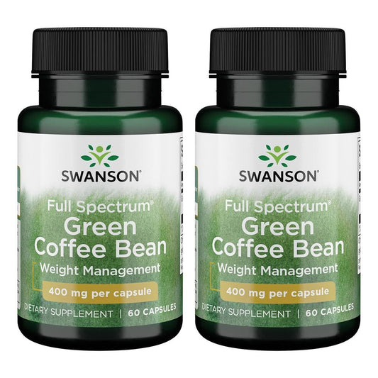 Swanson Full Spectrum Green Coffee Bean 400 mg – 60 capsules (2 pack) bottle
