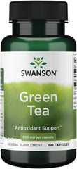 Bottle of Swanson Green Tea Extract 500 mg - 100 capsules