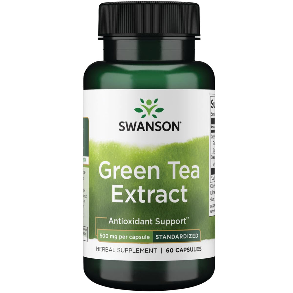 Swanson Green Tea Extract bottle – 500 mg, 60 capsules