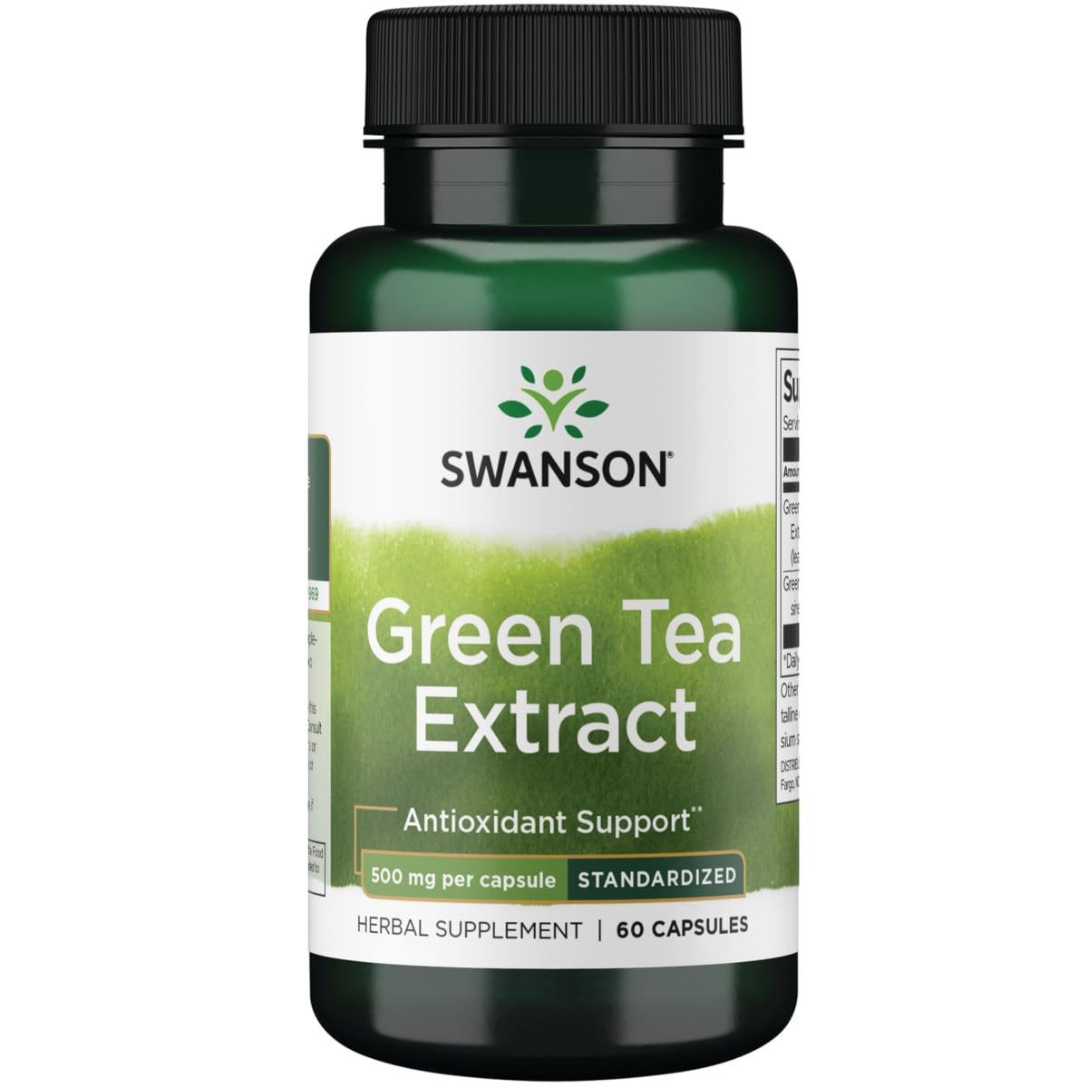 Swanson Green Tea Extract bottle – 500 mg, 60 capsules