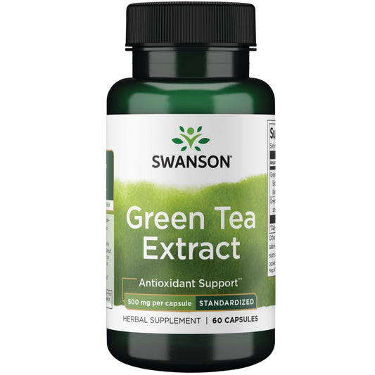 Swanson Green Tea Extract bottle – 500 mg, 60 capsules