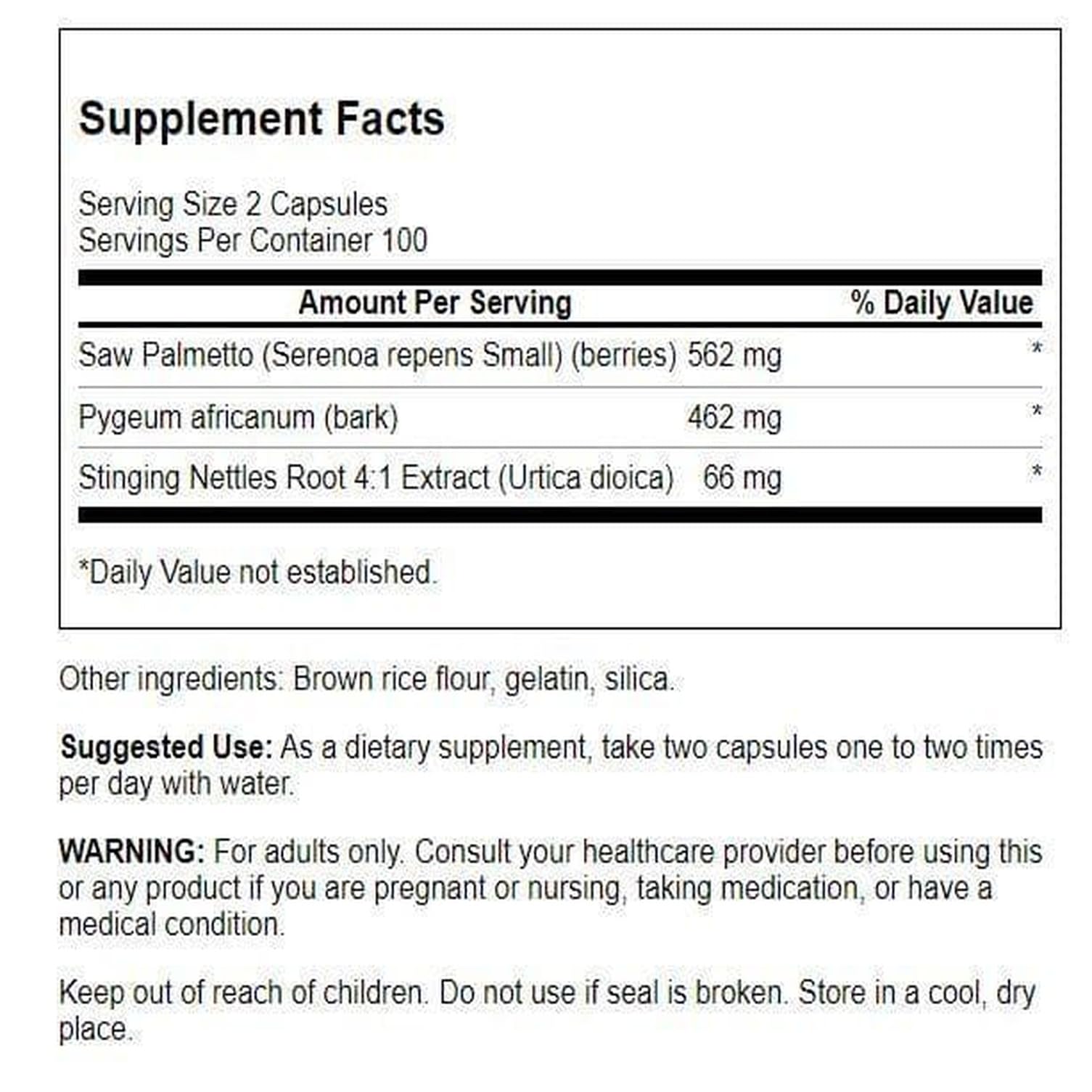 Product bottle side view - Swanson Herbal Prostate Complex 3-pack