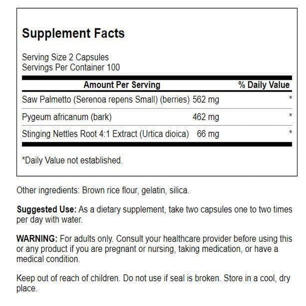 Product bottle side view - Swanson Herbal Prostate Complex 3-pack