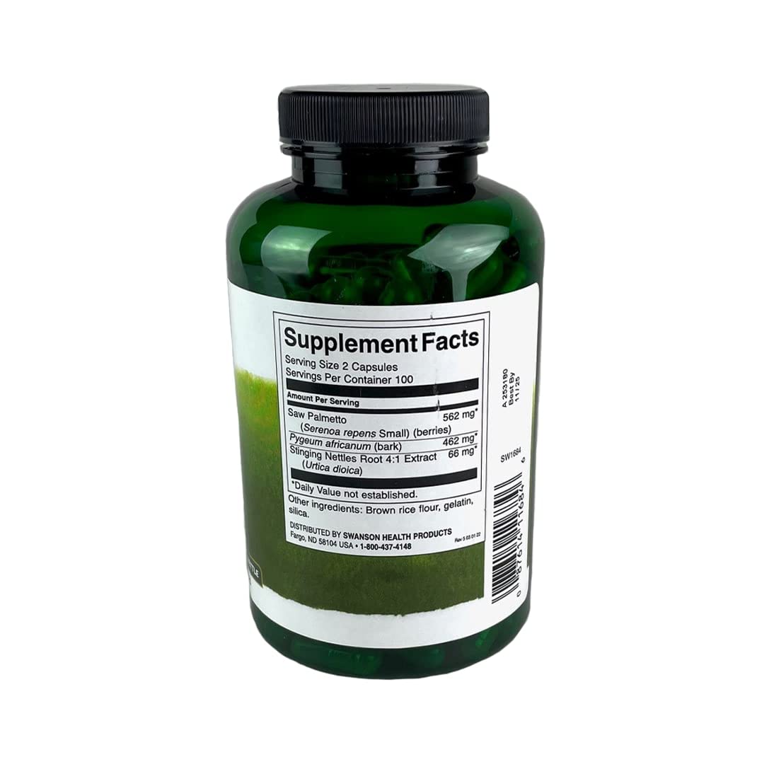 Ingredients graphic highlighting Pygeum, Saw Palmetto, Stinging Nettle