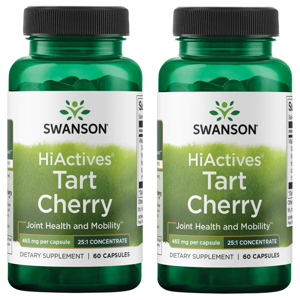 Swanson HiActives Tart Cherry bottle label