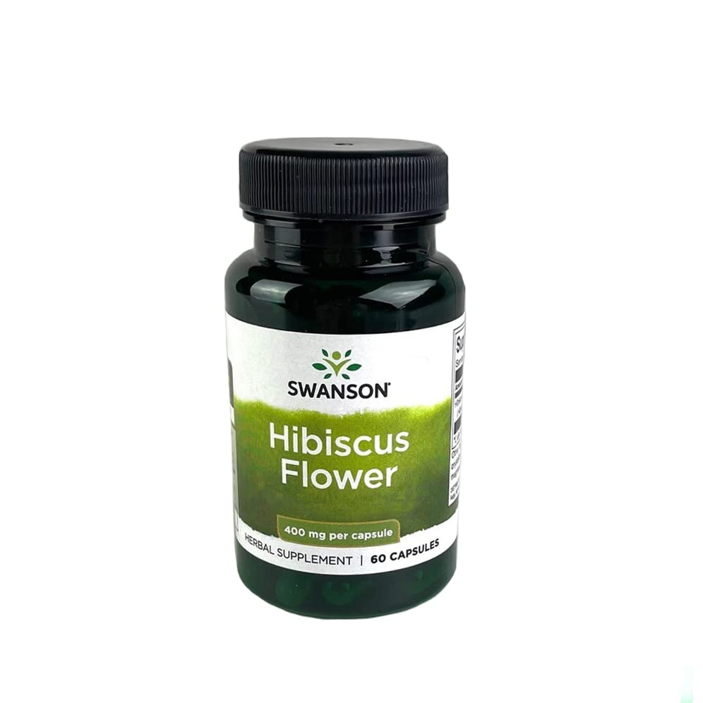 Swanson Hibiscus Full-Spectrum Heart Health supplement bottle (60 capsules)