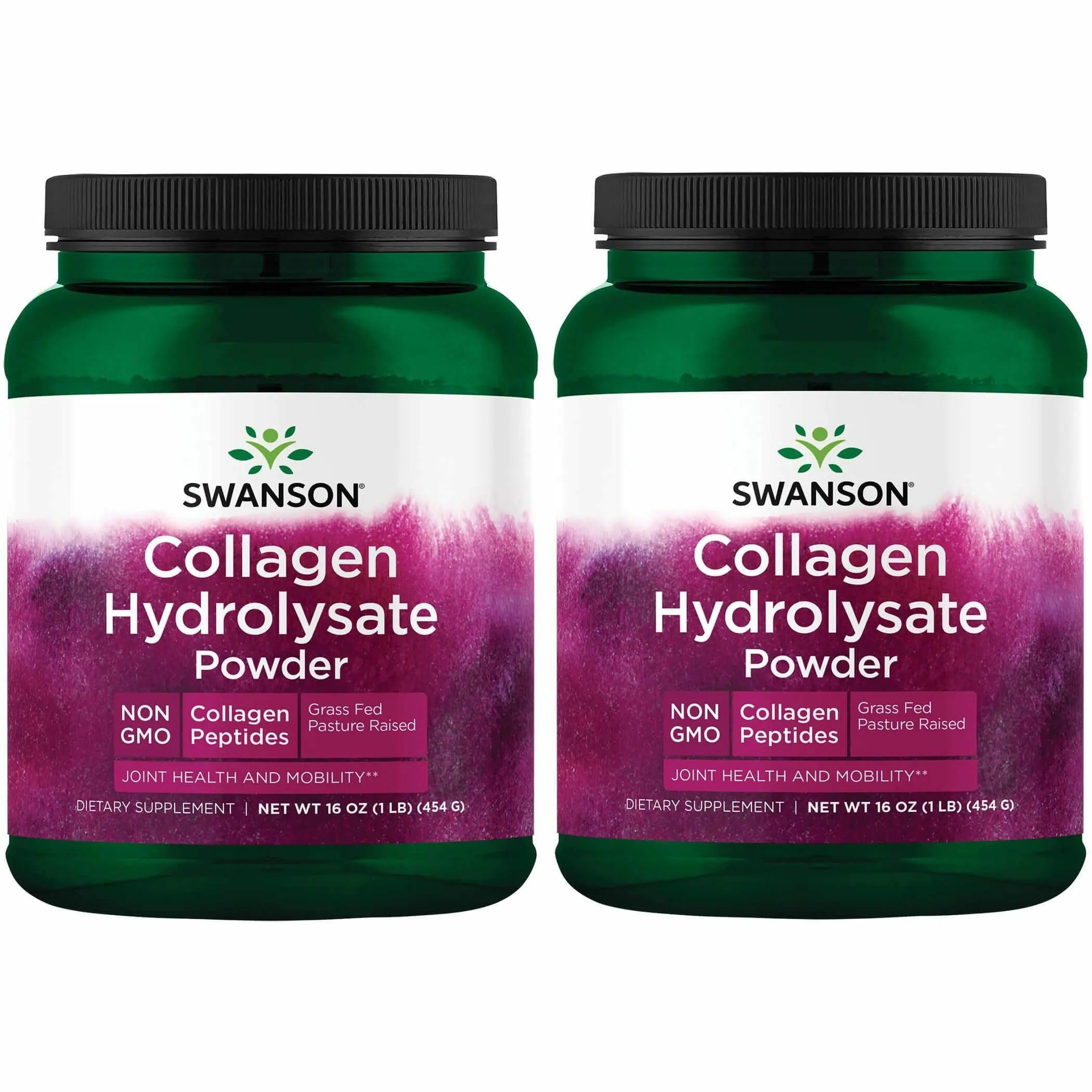 Front view of Swanson High Plains Collagen Hydrolysate Powder 1lb 2-pack