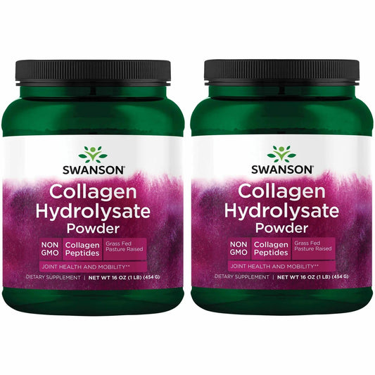 Front view of Swanson High Plains Collagen Hydrolysate Powder 1lb 2-pack