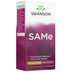 Swanson High-Potency SAME 400 mg bottle - 30 tabs (hero image)