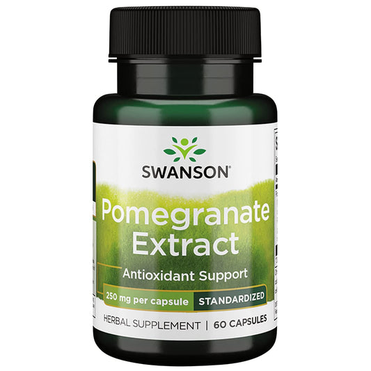 Swanson HRB Pomegranate Ext Std 250mg 60Caps bottle label