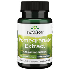 Swanson HRB Pomegranate Ext Std 250mg 60Caps bottle label