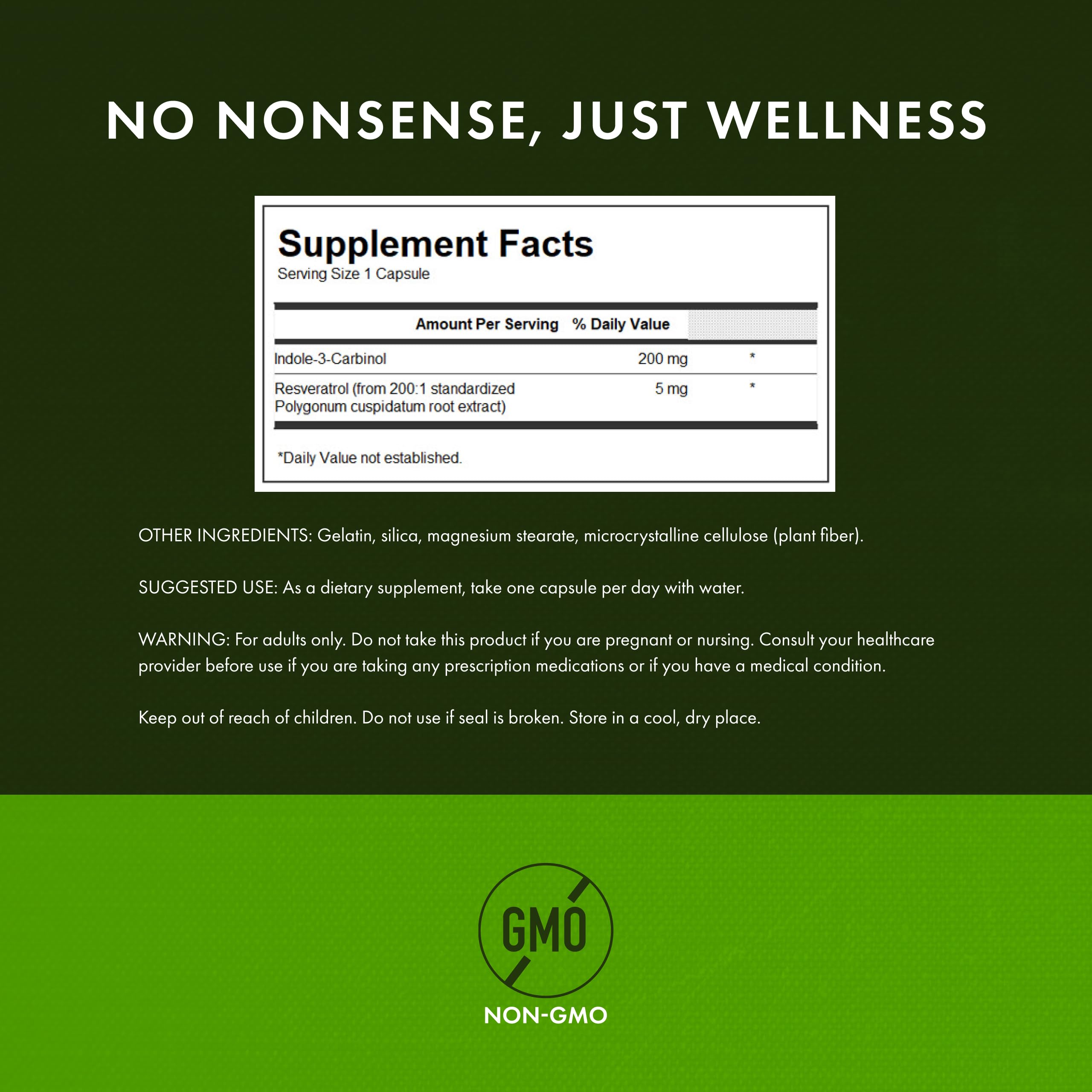 Swanson I3C with Resveratrol 2-pack packaging box