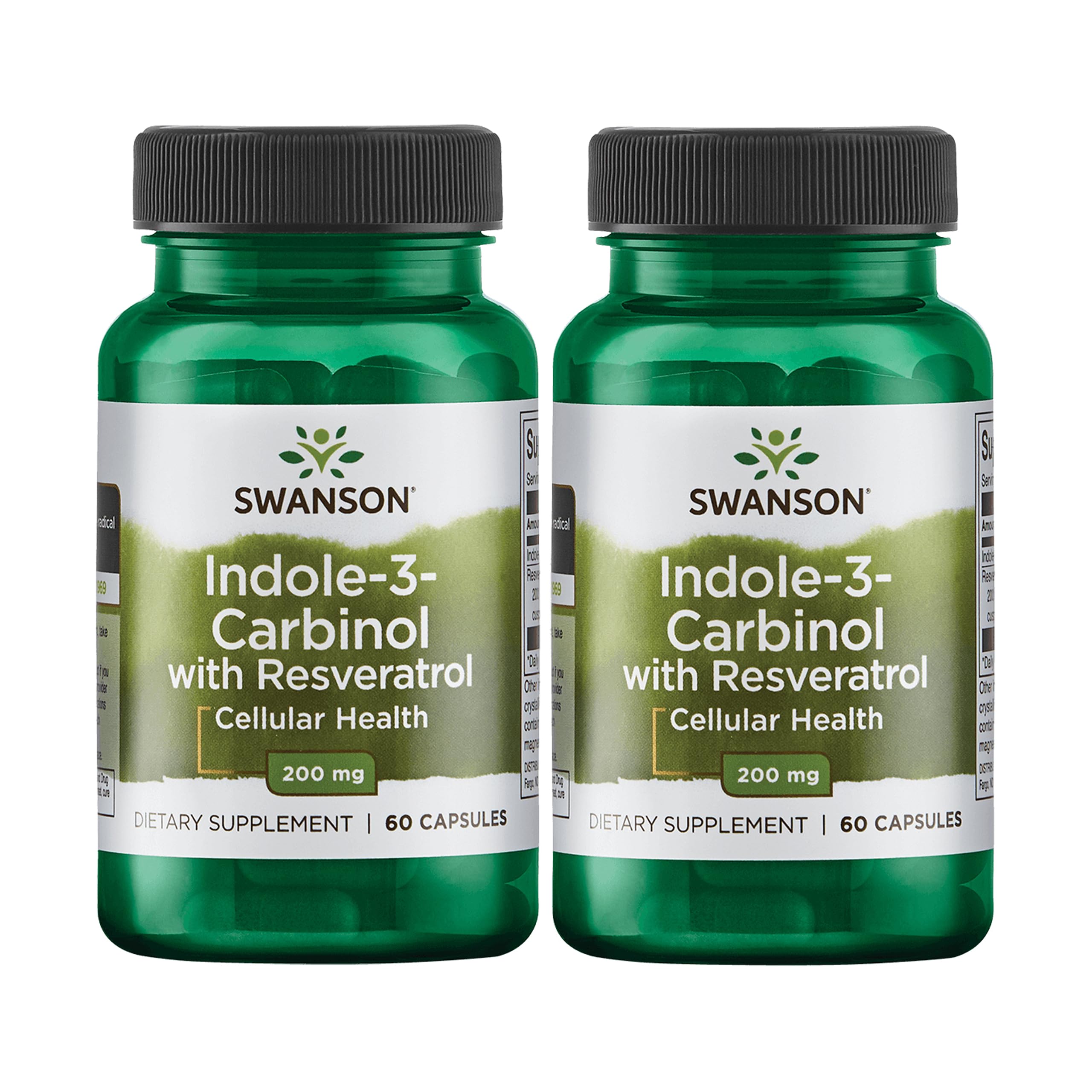 Swanson Indole-3-Carbinol with Resveratrol bottle front view