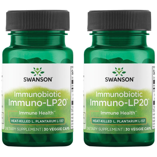 Swanson Immunobiotic Immuno-Lp20 50 mg Probiotic – 30 Vegetarian Capsules per bottle (2-pack)