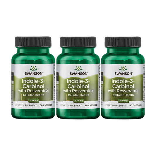 Swanson Indole-3-Carbinol with Resveratrol bottle front view