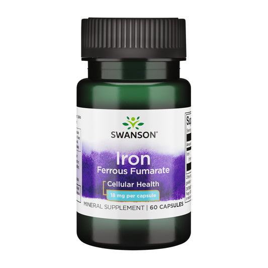 Swanson Iron Ferrous Fumarate bottle label