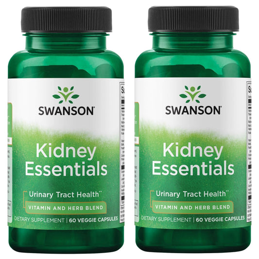 Swanson Kidney Essentials 60 Veg Capsules (2 Pack) bottle