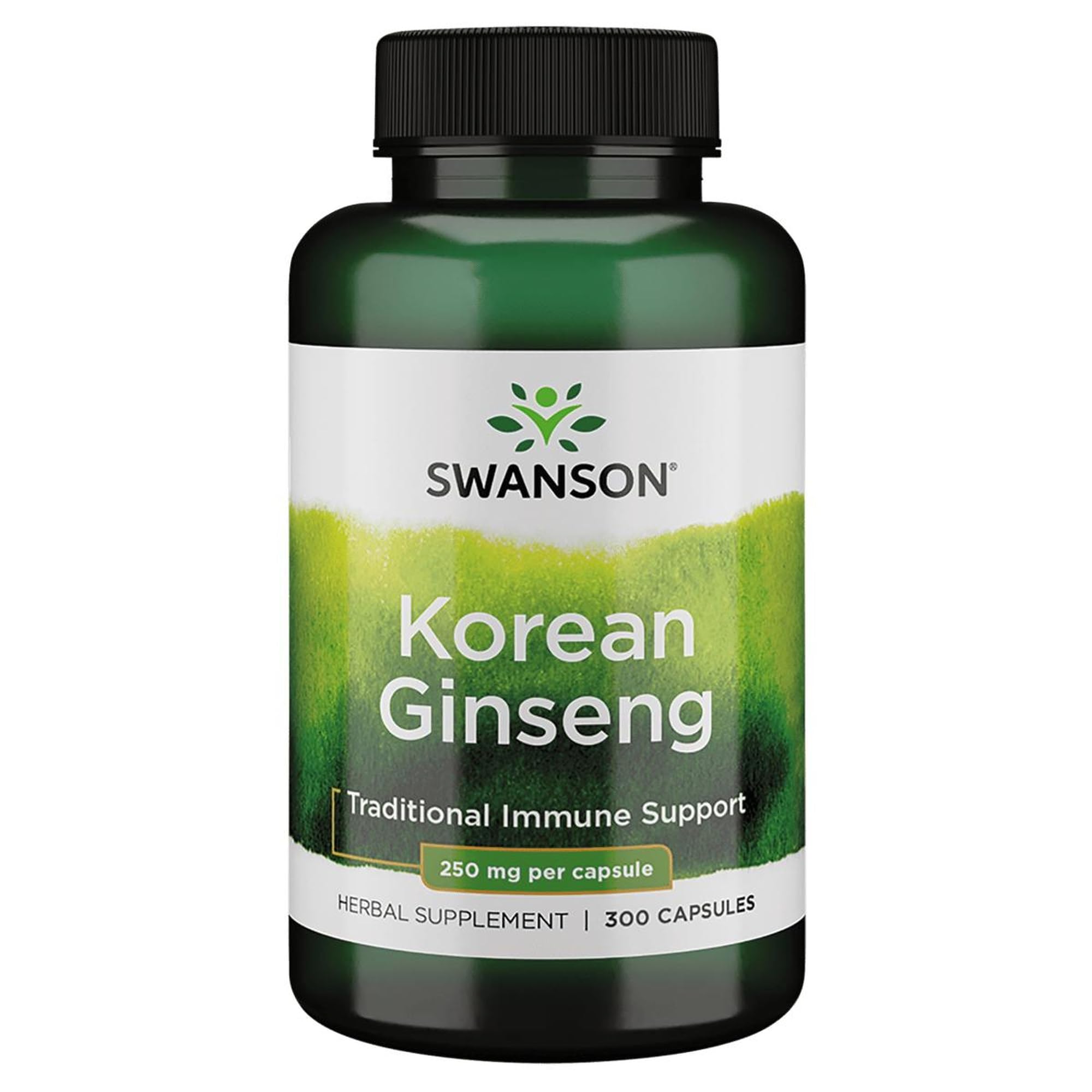 Swanson Korean Ginseng 250 mg bottle – front view