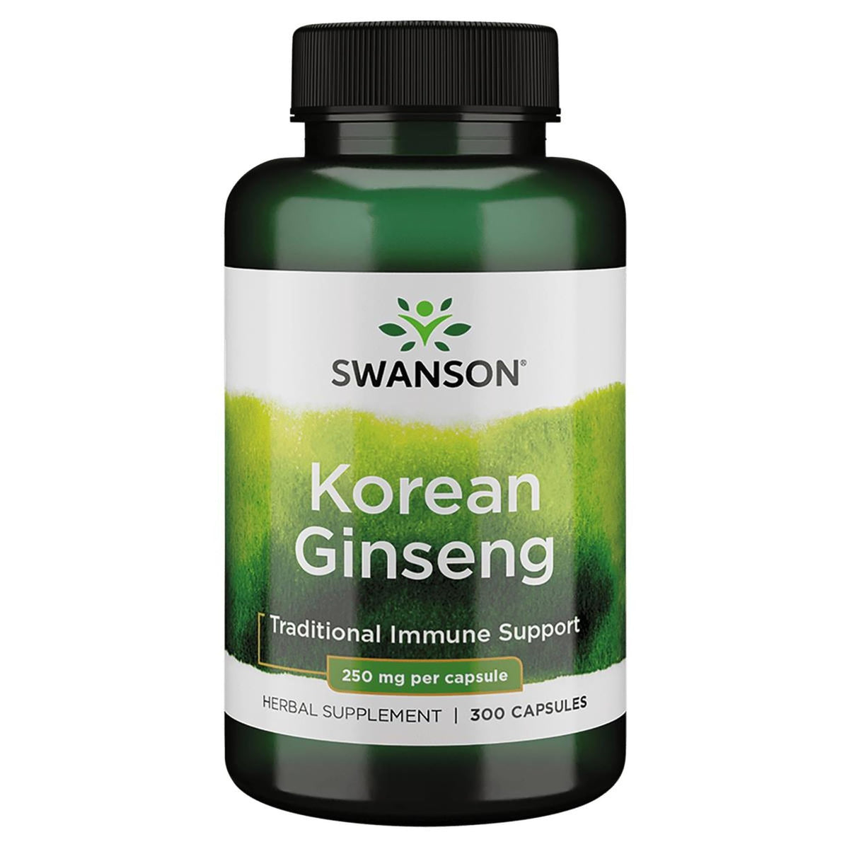 Swanson Korean Ginseng 250 mg bottle – front view