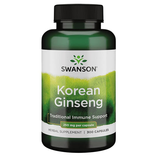 Swanson Korean Ginseng 250 mg bottle – front view