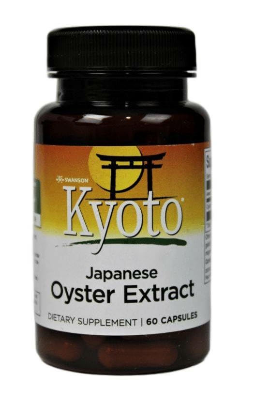 Label showing 500 mg oyster extract per capsule