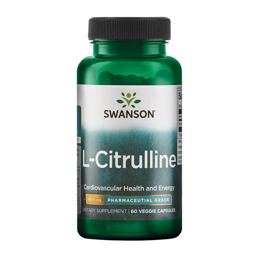 Swanson L-Citrulline bottle label showing 850 mg per capsule