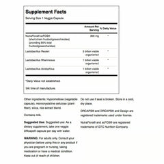 Swanson L Reuteri Probiotic Plus bottle back showing strains and CFU details
