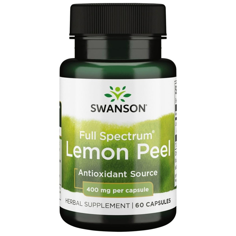 Swanson Full Spectrum Lemon Peel 400 Milligrams bottle front view
