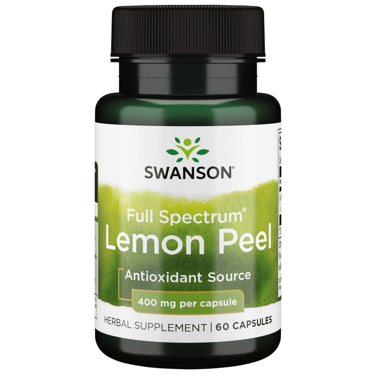 Swanson Full Spectrum Lemon Peel 400 Milligrams bottle front view