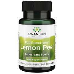 Swanson Full Spectrum Lemon Peel 400 Milligrams bottle front view