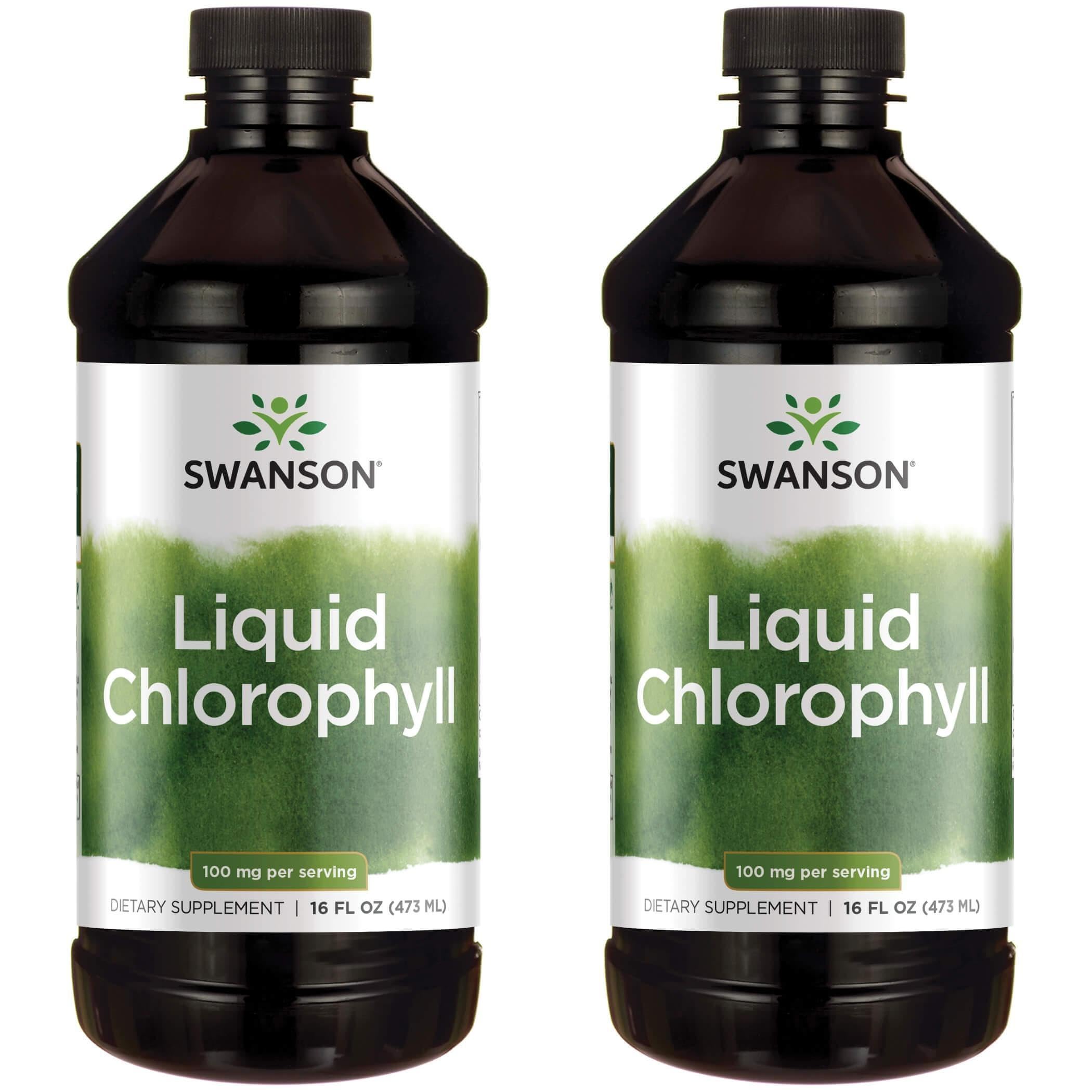 Swanson Liquid Chlorophyll from Alfalfa Leaf - 16 oz bottle (2 pack)