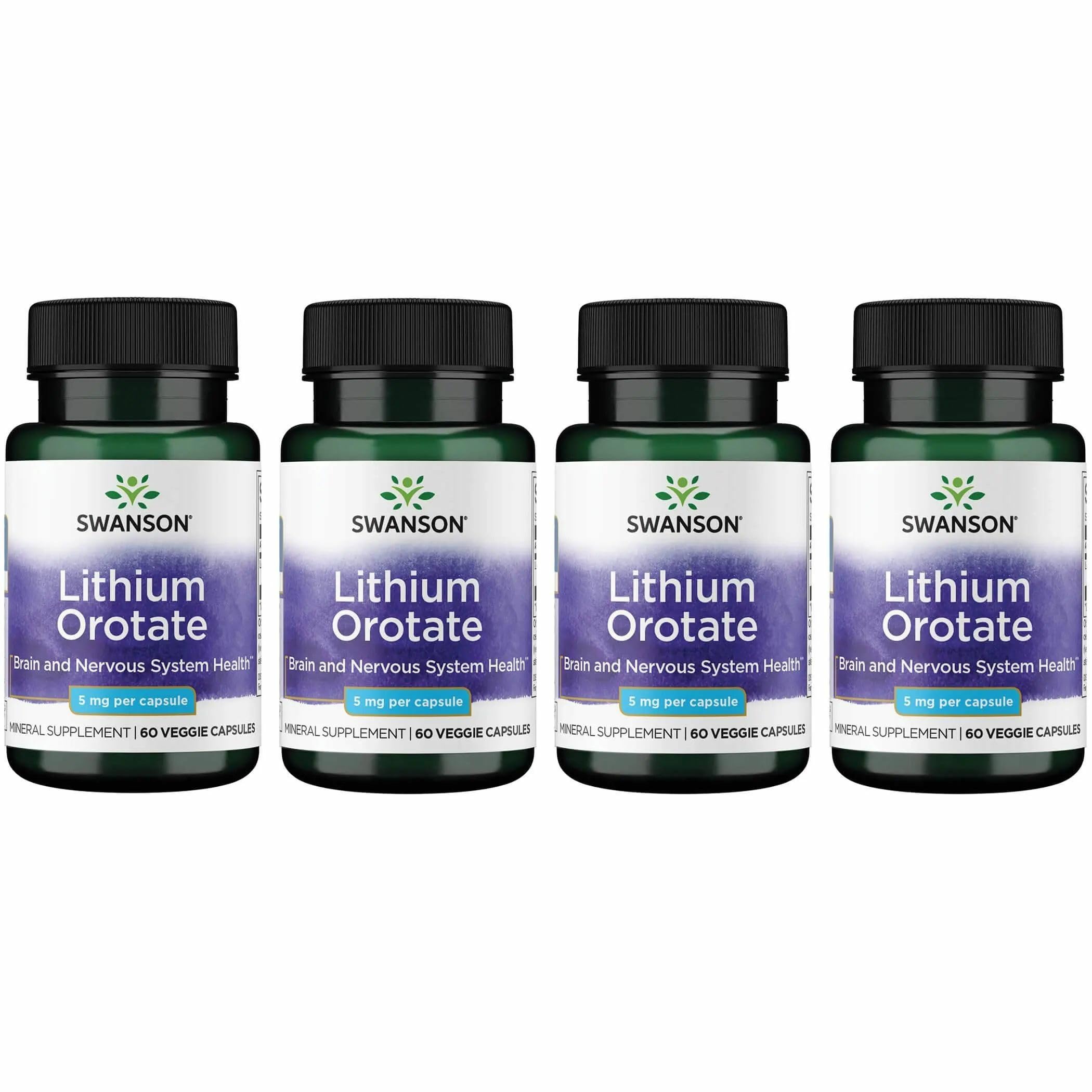 Swanson Lithium Orotate bottle label