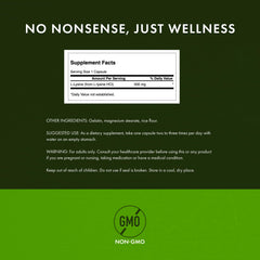 Nutrition facts label for L-Lysine supplement