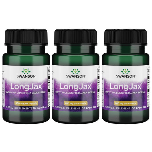 Swanson Longjax Eurycoma Longifolia Jack Extract 400 mg - 30 capsules - 3 pack