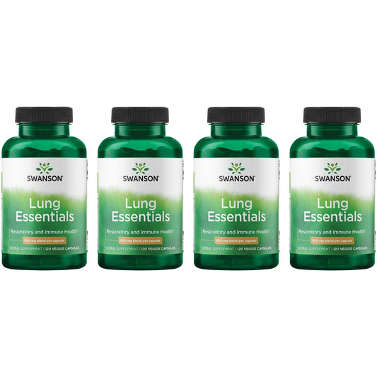 Swanson Lung Essentials 500 mg Vegetarian Capsules 4-Pack