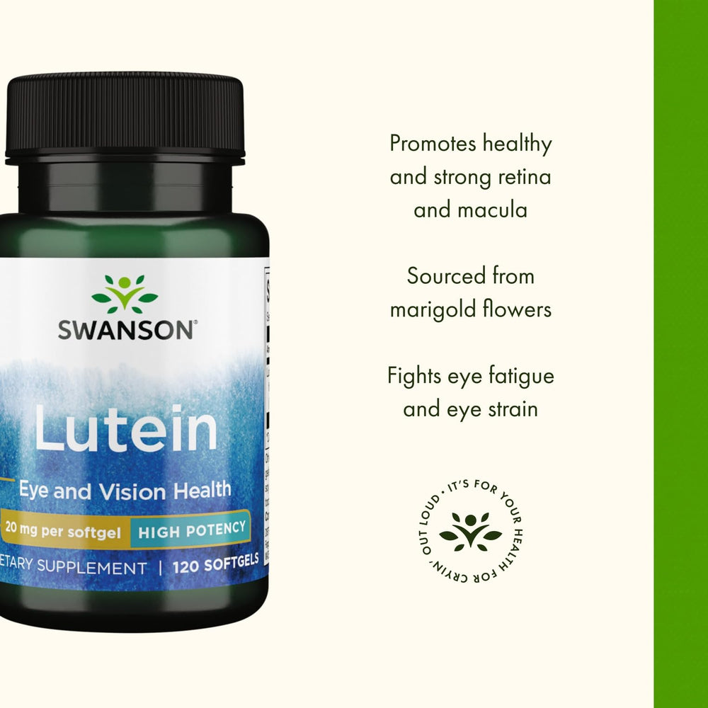 Retina illustration with Swanson Lutein 20 mg