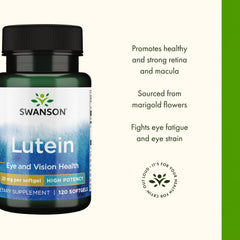 Retina illustration with Swanson Lutein 20 mg