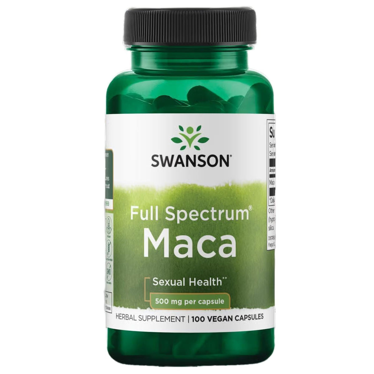 Swanson Maca 500 mg bottle front view