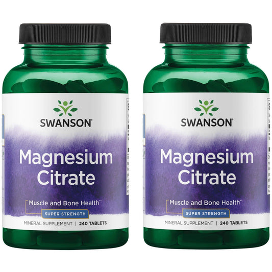 Swanson magnesium citrate 112.5 mg per tablet, 240 tablets, 2-pack