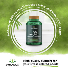 Front view of two Swanson Magnesium L-Threonate bottles
