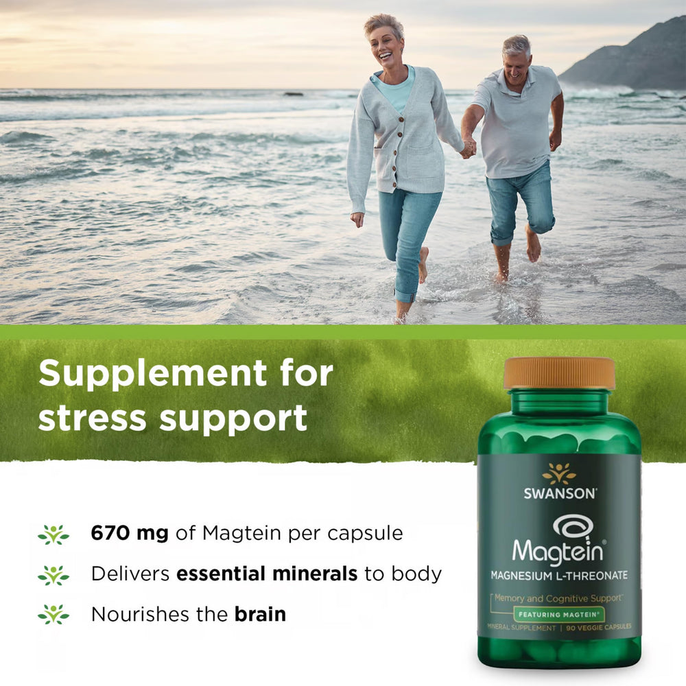 Close-up of magnesium L-threonate capsules