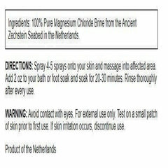 Close-up of Swanson Magnesium Oil Spray Zechstein label