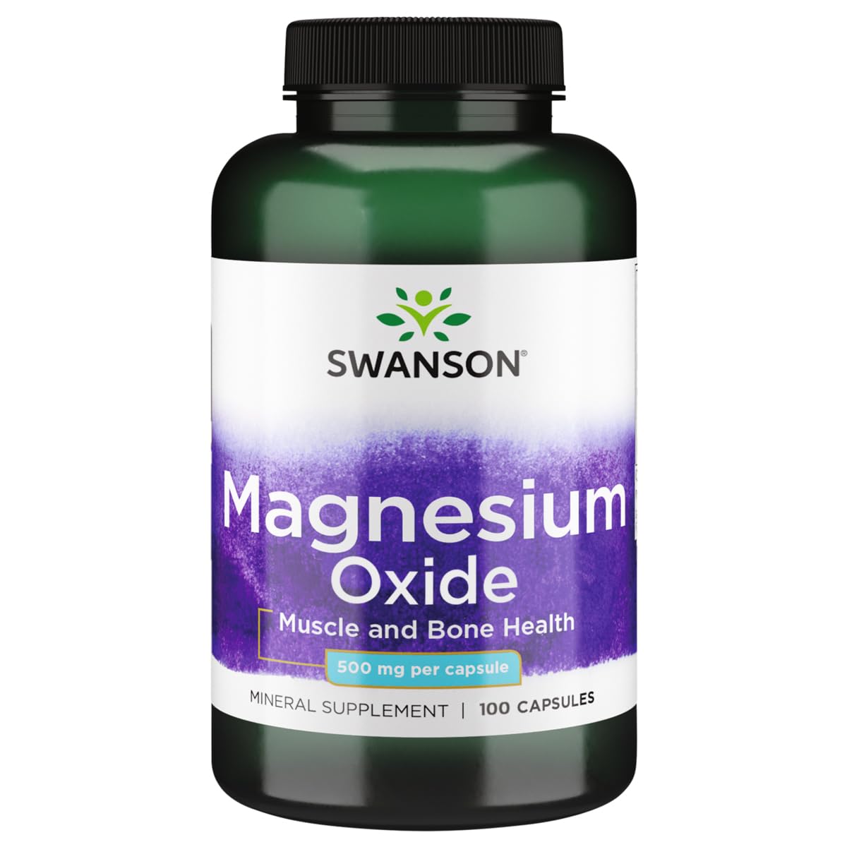 Swanson Magnesium Oxide 500 mg 100 Caps bottle