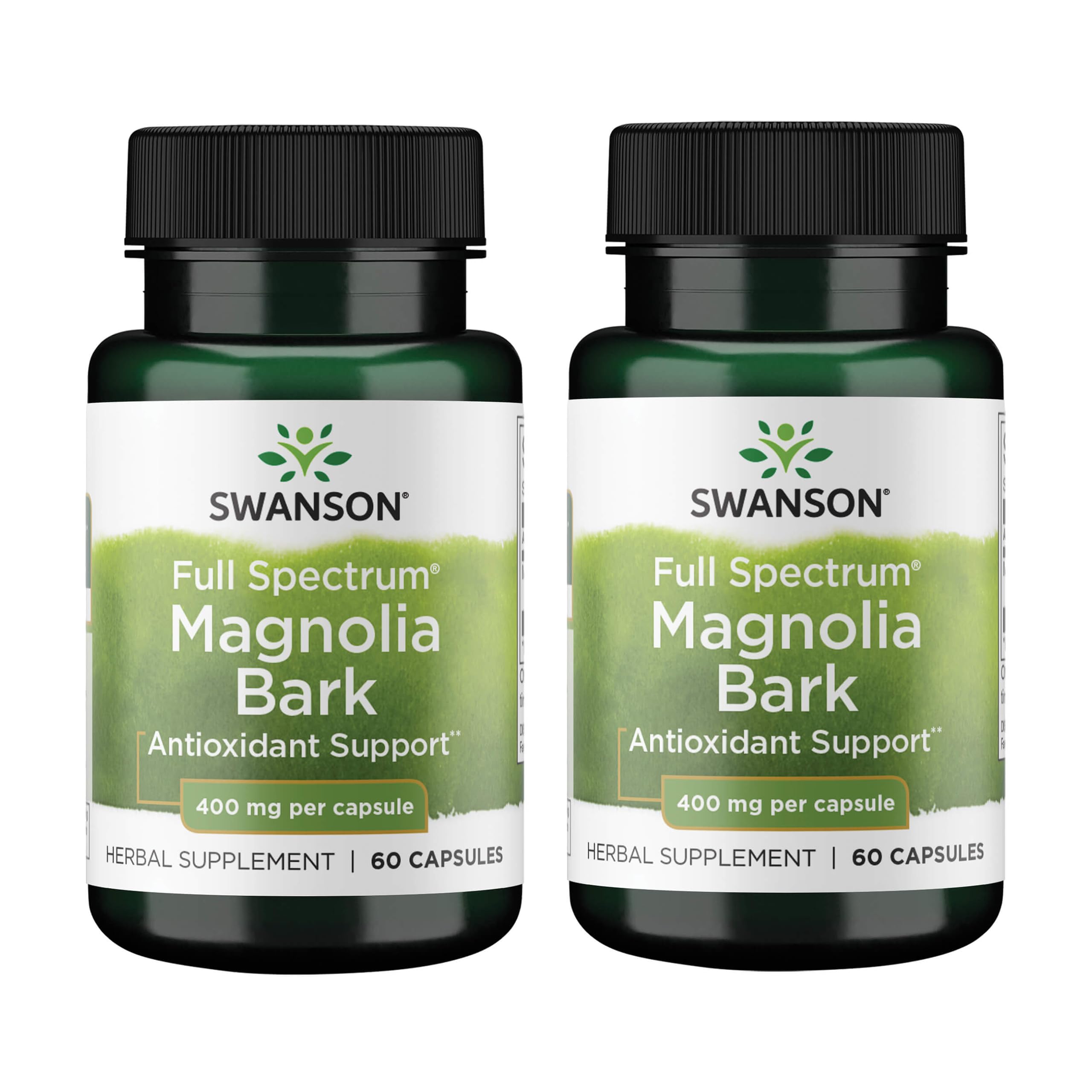 Swanson Magnolia Bark bottle with 60 capsules (400 mg each)