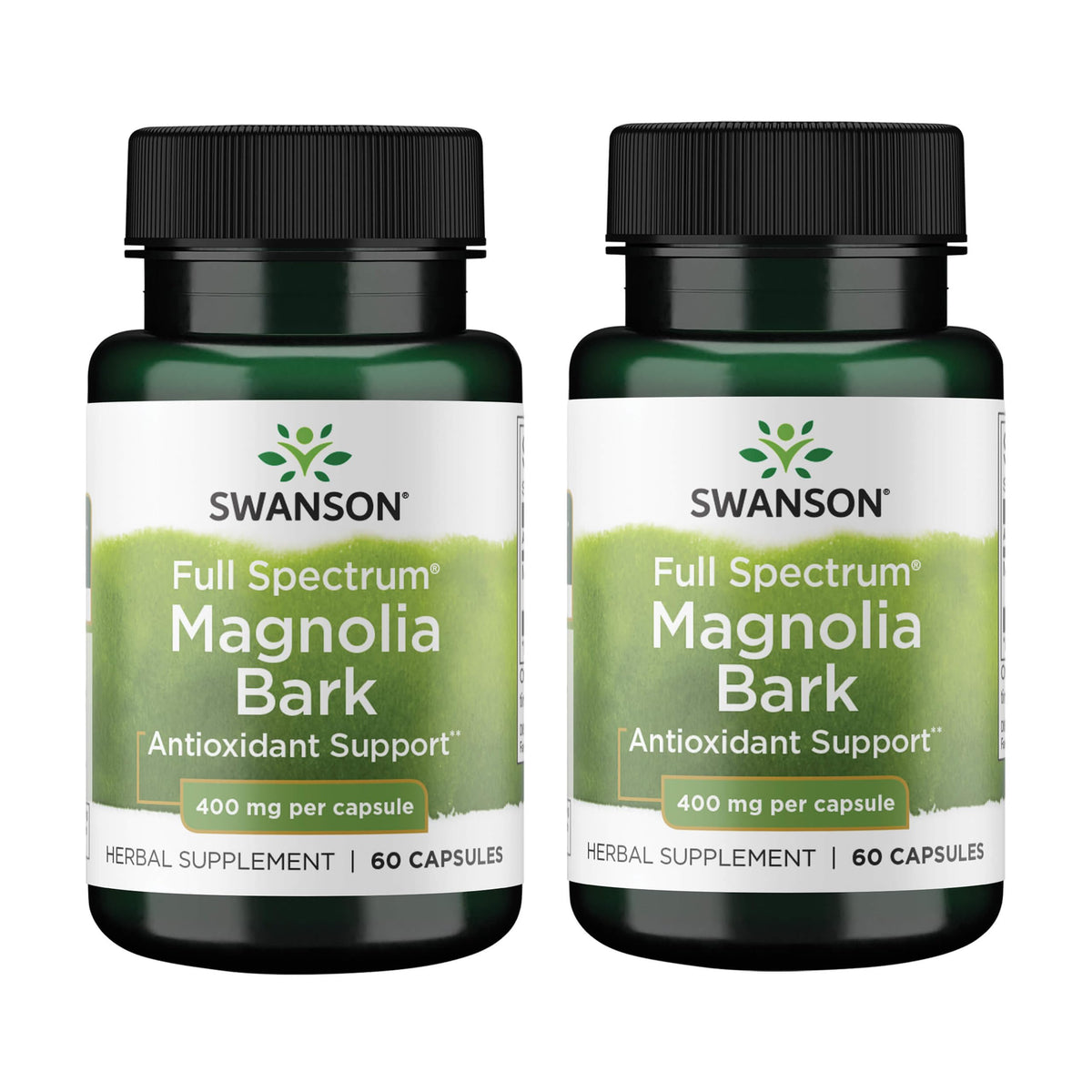 Swanson Magnolia Bark bottle with 60 capsules (400 mg each)