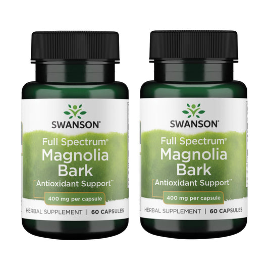 Swanson Magnolia Bark bottle with 60 capsules (400 mg each)