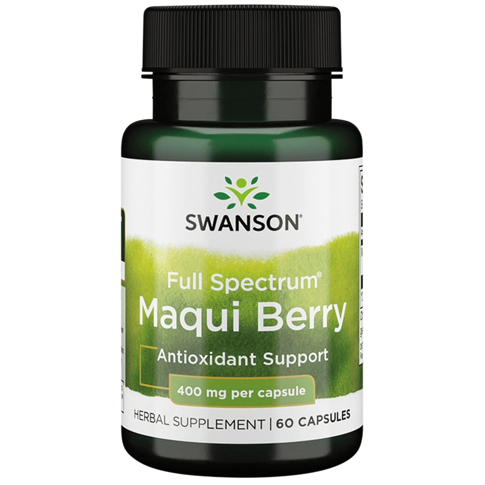 Product bottle of Swanson Full Spectrum Maqui Berry 400 mg 60 capsules